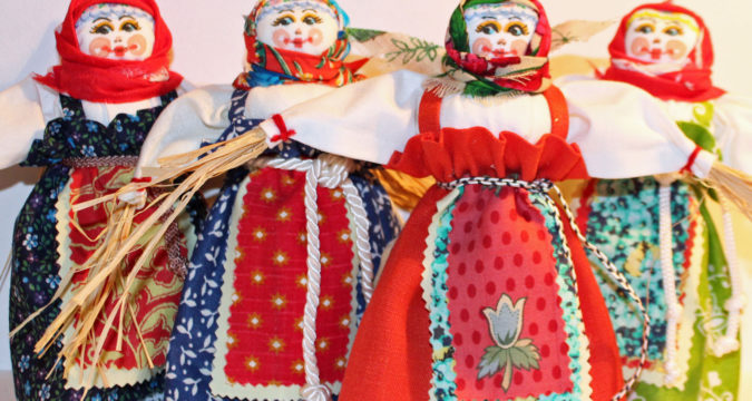 Народная тряпичная обрядовая кукла «Домашняя Масленица»